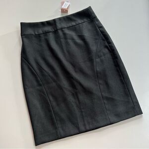 Brand New NWT Classic Banana Republic Charcoal Gray Textured Knit Pencil Skirt